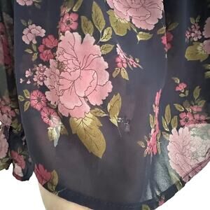 Aeropostale Sheer Top Size Medium  Long Sleeve Blue Purple